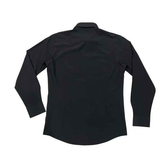 MIZZEN+MAIN Leeward Dress‎ Shirt Performance Trim Fit Black Long Sleeve Medium - Picture 4 of 7